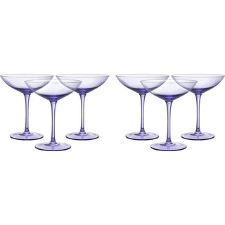 Lavender Champagne Coupes 12OZ Set Of 6 By Colored Champagne Glasses Prosecco Mimosa