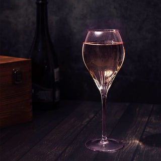 Paris Collection Crystal Pink Balloon Wine Glasses Red White Wines 14 Oz Set Of 4 By
