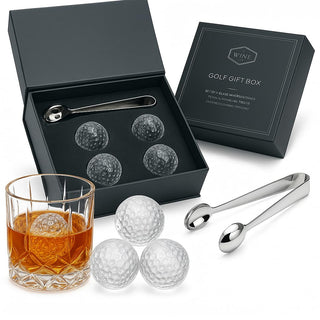 Golf Ball Whiskey Coolers Pack Of 5 Mens Gift Set Golfers Whiskey Chill Stones Reusable Cooling Ball