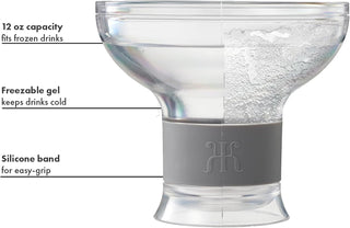 Frozen Margarita Cocktail Chiller Glasses Set Of 4 12 Oz Unbreakable Tritan Acrylic