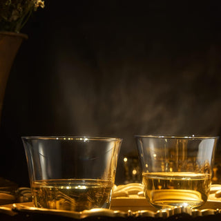 Vintage Crystal Lowball Tumbler Glasses Set Of 2 Clear Radiance Spirits Whiskey Old Fashioned Cockta