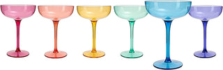 Unbreakable Colored Coupe Margarita Glasses Italian Style Shape 100 Shatterproof Tritan Bpa Free Pla