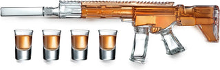 Ar15 Whiskey Decanter Set Holster Attachment Silencer Stopper 22 Oz 4 0 6 Oz Bullet Shot Glasses Uni