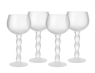 Cloud Elegant Crystal Wine Water Glasses Hand Blown Premium Sand Blasted Glasses Stemmed Red White W
