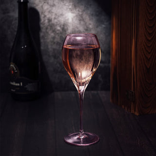 Paris Collection Crystal Pink Balloon Wine Glasses Red White Wines 14 Oz Set Of 4 By
