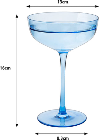 Colored Coupe Glass 7OZ Set Of 4 By Colorful Champagne Cocktail Glasses Fancy Manhat