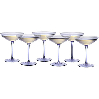 Lavender Champagne Coupes 12OZ Set Of 6 By Colored Champagne Glasses Prosecco Mimosa