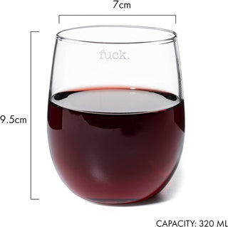 F Ck Wine Glass Single Set Large 11 Oz Glasses Fuck Fucking Glass Unique Italian Style Tall Stemless