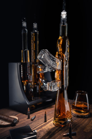Gun Whiskey Decanter Gift Premium Barware Gift Elegant Drinkware Collection