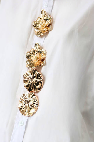 Embellished Button-Down Shirt