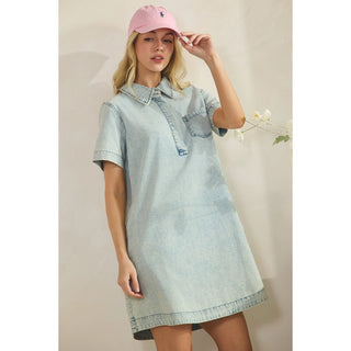 Everyday Mineral-Washed Denim Dress