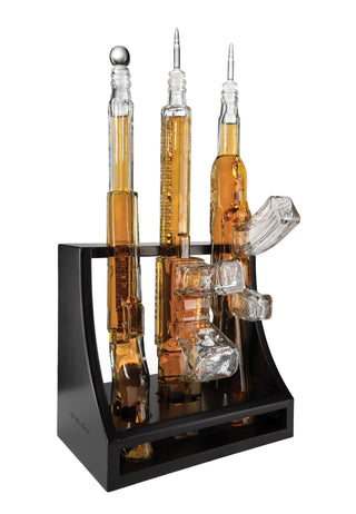 Gun Whiskey Decanter Gift Premium Barware Gift Elegant Drinkware Collection