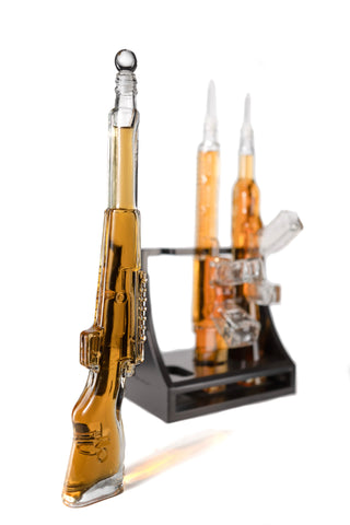 Gun Whiskey Decanter Gift Premium Barware Gift Elegant Drinkware Collection
