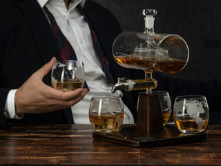 Antique Ship Decanter Set Premium Barware Gift Elegant Drinkware Collection