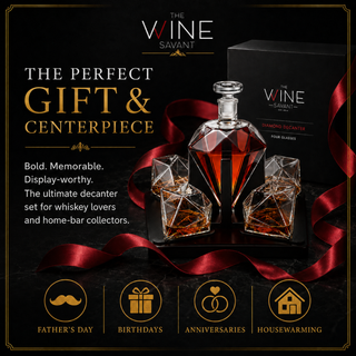 Diamond Decanter Set Premium Barware Gift Elegant Drinkware Collection