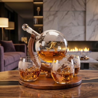 Helicopter Whiskey Decanter Gift Set Premium Barware Gift Elegant Drinkware Collection