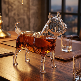 Dog Pug Whiskey And Wine Decanter Premium Barware Gift Elegant Drinkware Collection