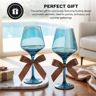 Floating Wine Glasses For Pool Set Of 2 15 Oz Shatterproof Poolside Wine Glasses Tritan Plastic Reus