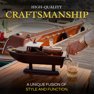 Boat Ship Whiskey Wine Decanter Ship Ship Decanter Set 800ML Drink Dispenser For Win