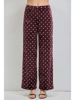 Pretty Dot Velvet Pants