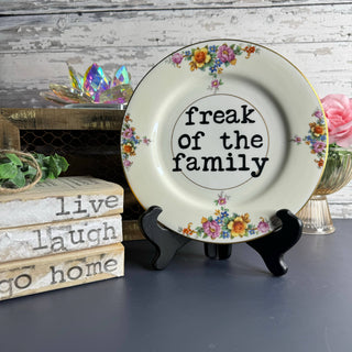Freak of the Family Vintage Upcycled Plates