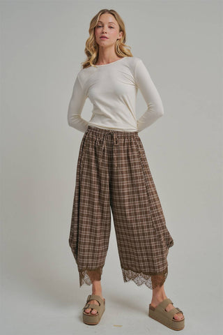 Autumn Muse Plaid Balloon Pants