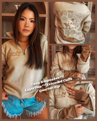 Cozy Keepsakes™ LayerPop™ Extended Cuffs Quarter Zip