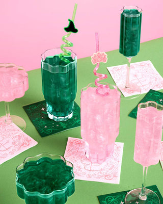 Pink Green Glitter Drink Bombs | cotton candy drink bomb