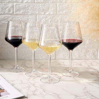 European Style Unbreakable Stemmed Crystal Wine Glasses Set Of 4 100 Us Tritan Drinkware 18 Oz Acryl