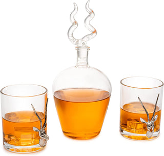Stag Antler Whiskey Decanter Premium Barware Gift Elegant Drinkware Collection