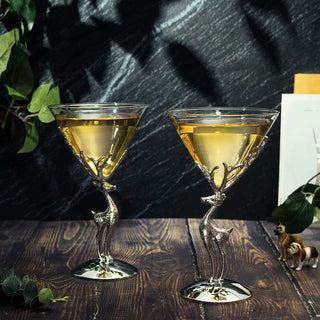 Stag Martini Glasses Set Premium Barware Gift