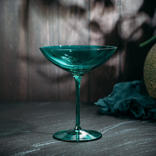 Teal Champagne Colored Coupe Glasses Set Of 2 By Elegant Mimosa Bar Glasses Ideal Fo