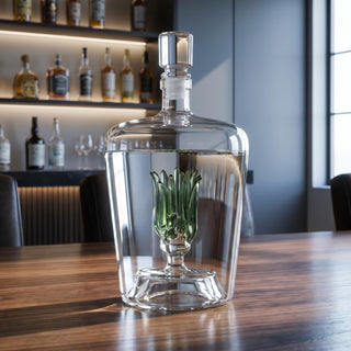 Tequila Decanter With Agave Plant Premium Barware Gift Elegant Drinkware Collection
