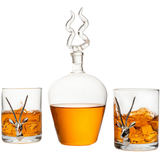 Stag Antler Whiskey Decanter Premium Barware Gift Elegant Drinkware Collection