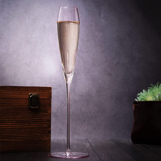Paris Collection Crystal Pink Flutes Wine Glasses Champagne Prosecco Flute 8 5 Oz Set Of 4 The Wine