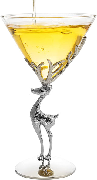 Stag Martini Glasses Set Premium Barware Gift