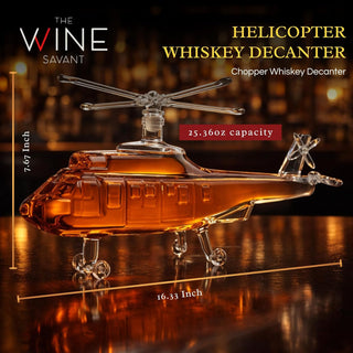 Helicopter Whiskey Decanter Black Hawk Chopper