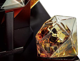 Diamond Whiskey Glasses Scotch Bourbon Or Wine Glasses Set Of 2 10 Oz Old Fashion El