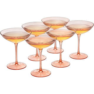 Champagne Coupes 12OZ By Colorful Champagne Glasses Prosecco Mimosa Glasses Set Cock
