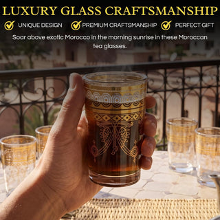 Gold Moroccan Glasses Artisan Hand Made Multipurpose 220 Ml 7 5 Oz Tea And Wine Morrocan Tumbler Mar