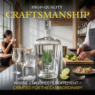 Tequila Decanter With Agave Plant Premium Barware Gift Elegant Drinkware Collection
