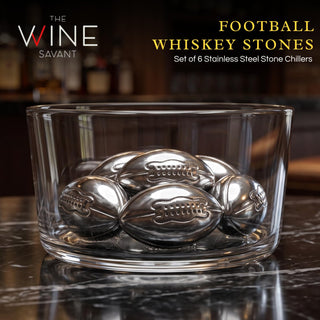 Football Whiskey Stones, Superbowl Chillers, Whiskey Rocks, Gifts for Men
