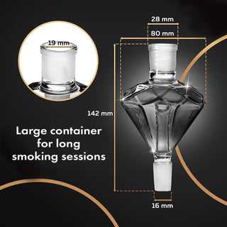 Shisha Molasses Catcher Diamond Black Diamond For All Shishas With 18 8 Cut Extra Hardened Borosilic