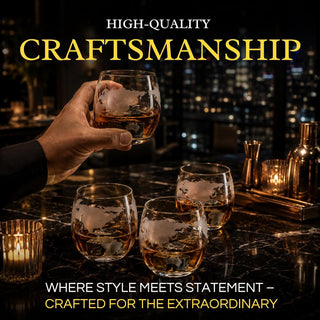 Airplane Globe Whiskey Decanter Premium Barware Gift Elegant Drinkware Collection