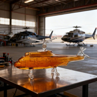 Helicopter Whiskey Decanter Black Hawk Chopper