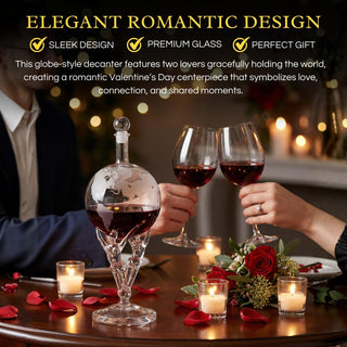 Lovers Crystal Decanter For Wine Whiskey By 12 Tall For Spirits Whiskey Scotch Bourb