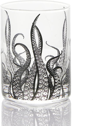 Octopus Tentacle Whiskey Glassware Set Of 2 9 Oz Handmade Craft Beer Cocktail Water Bar Rock Glass K