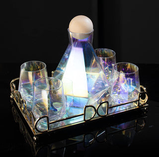 Rainbow Iridescent Wine Set Premium Barware Gift Elegant Drinkware Collection