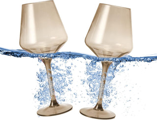 Floating Wine Glasses For Pool Set Of 2 15 Oz Shatterproof Poolside Wine Glasses Tritan Plastic Reus