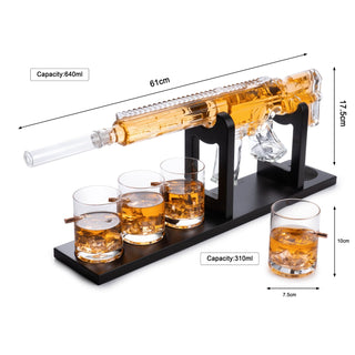 Ar15 Whiskey Decanter Premium Barware Gift Elegant Drinkware Collection